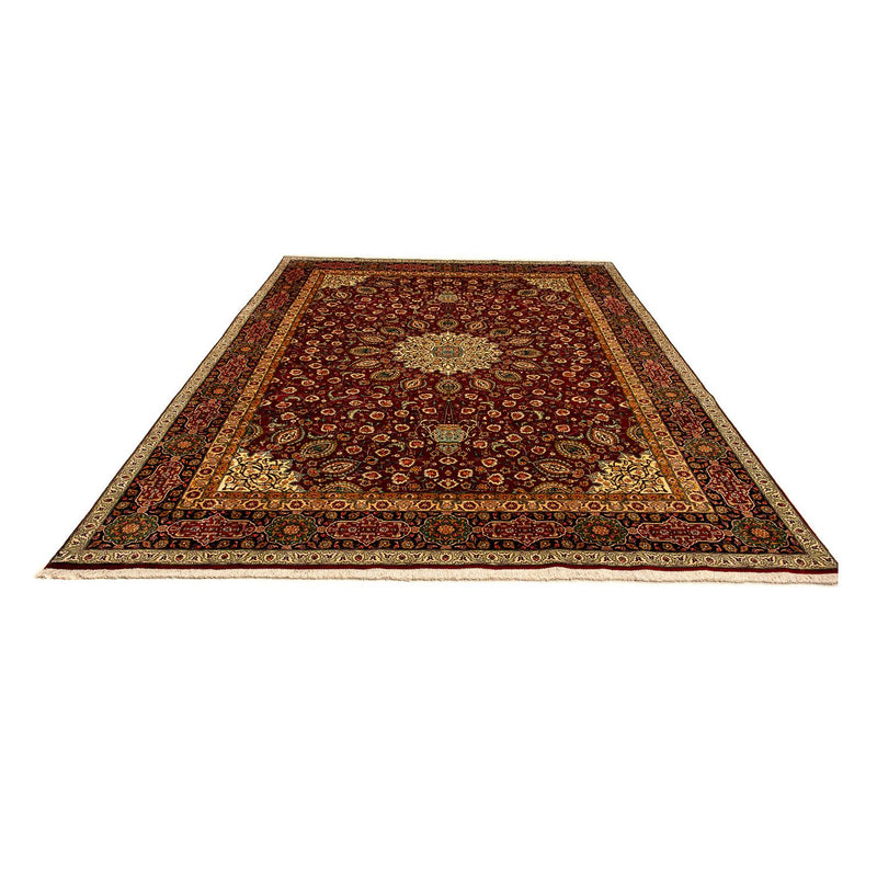 Persisk tæppe - Tabriz - 350 x 250 cm - mørkerød