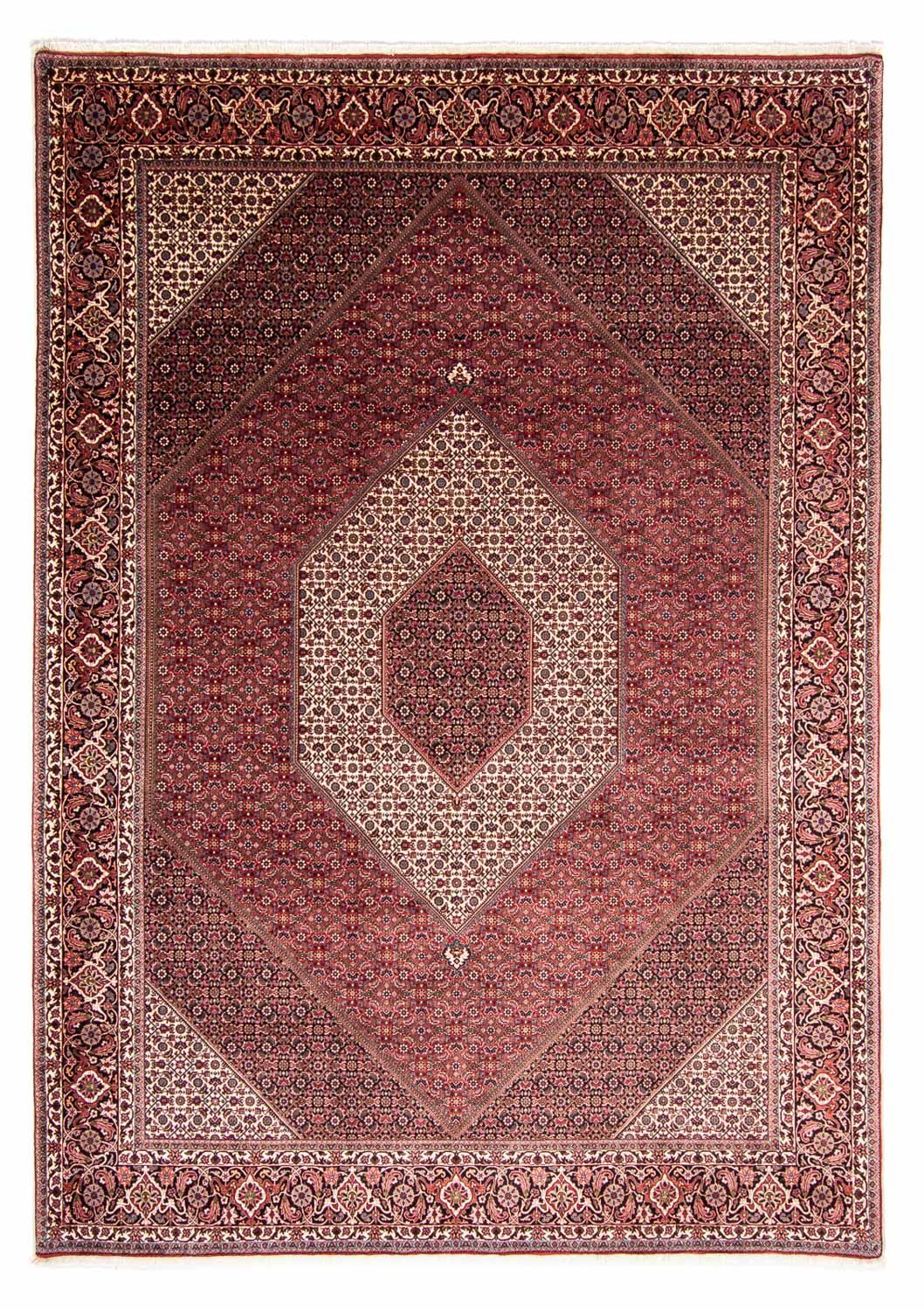 Persisk tæppe - Bijar - 344 x 254 cm - lysrød