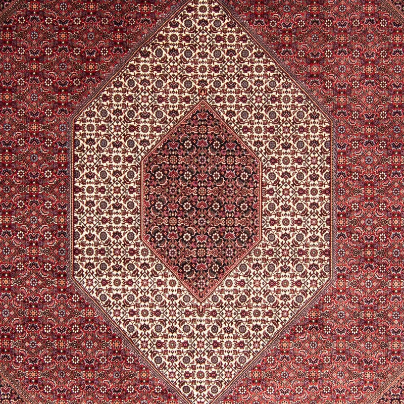 Persisk tæppe - Bijar - 344 x 254 cm - lysrød