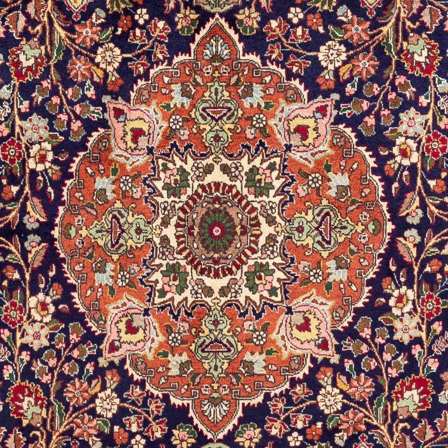 Persisk tæppe - Tabriz - 307 x 200 cm - mørkeblå