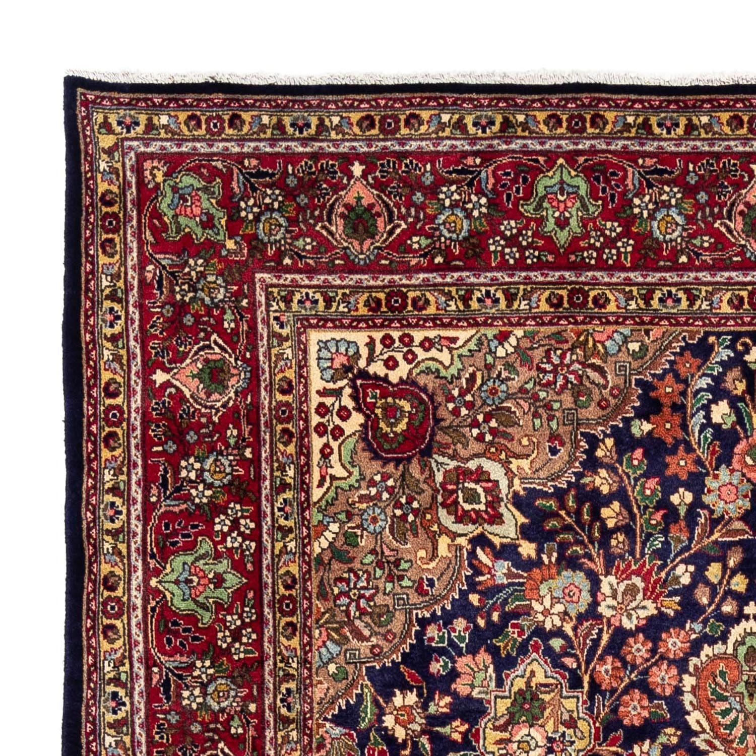 Persisk tæppe - Tabriz - 307 x 200 cm - mørkeblå