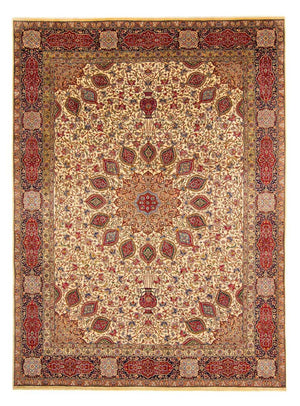 Persisk tæppe - Tabriz - Royal - 393 x 290 cm - lys brun