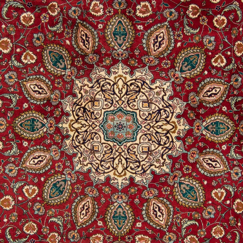 Persisk tæppe - Tabriz - Royal - 349 x 243 cm - mørkerød