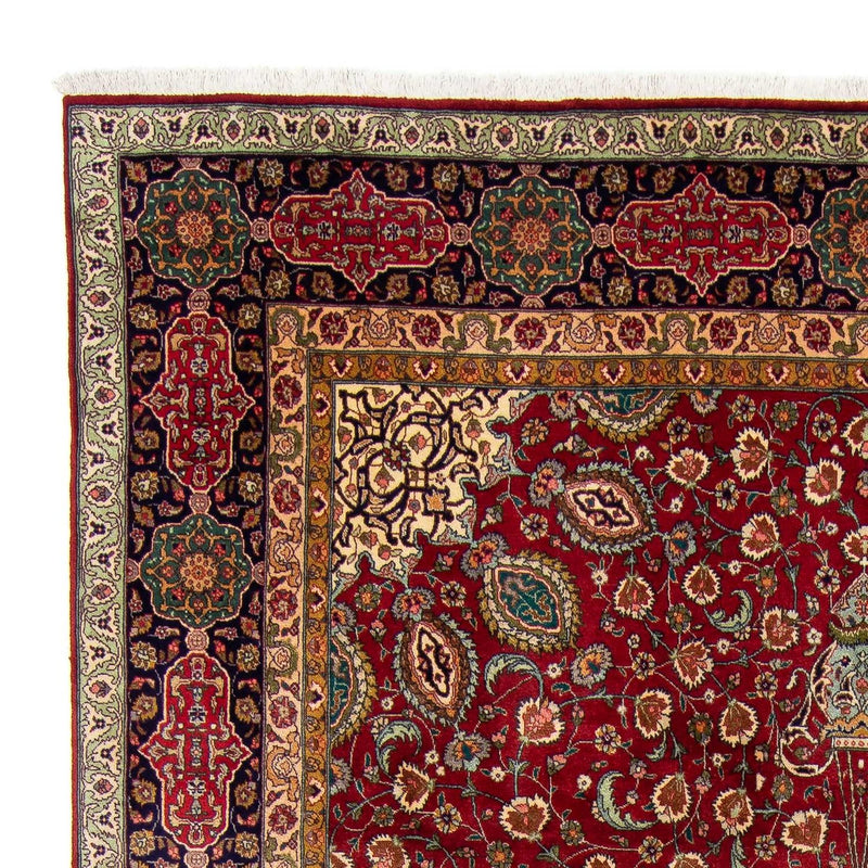Persisk tæppe - Tabriz - Royal - 349 x 243 cm - mørkerød