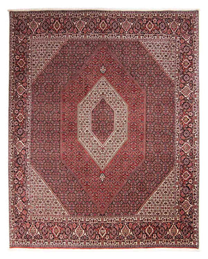 Persisk tæppe - Bijar - 300 x 252 cm - lysrød