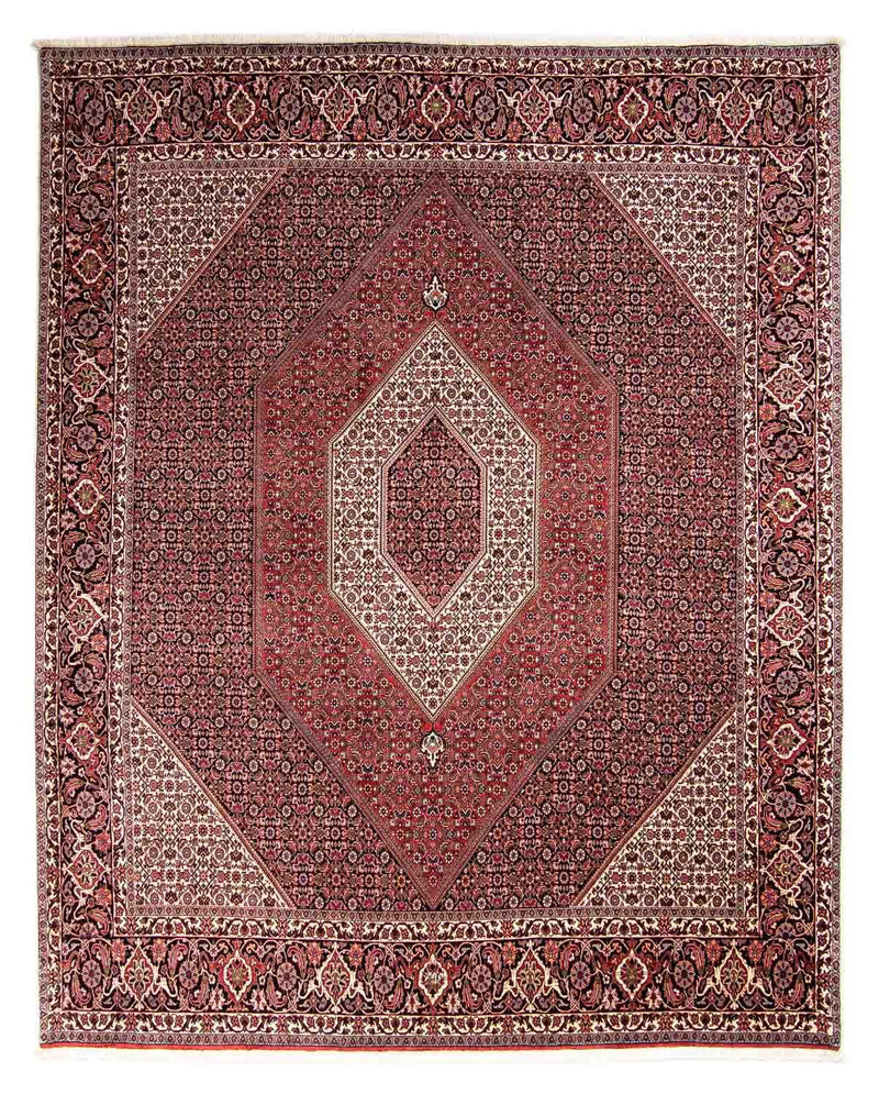Persisk tæppe - Bijar - 300 x 252 cm - lysrød