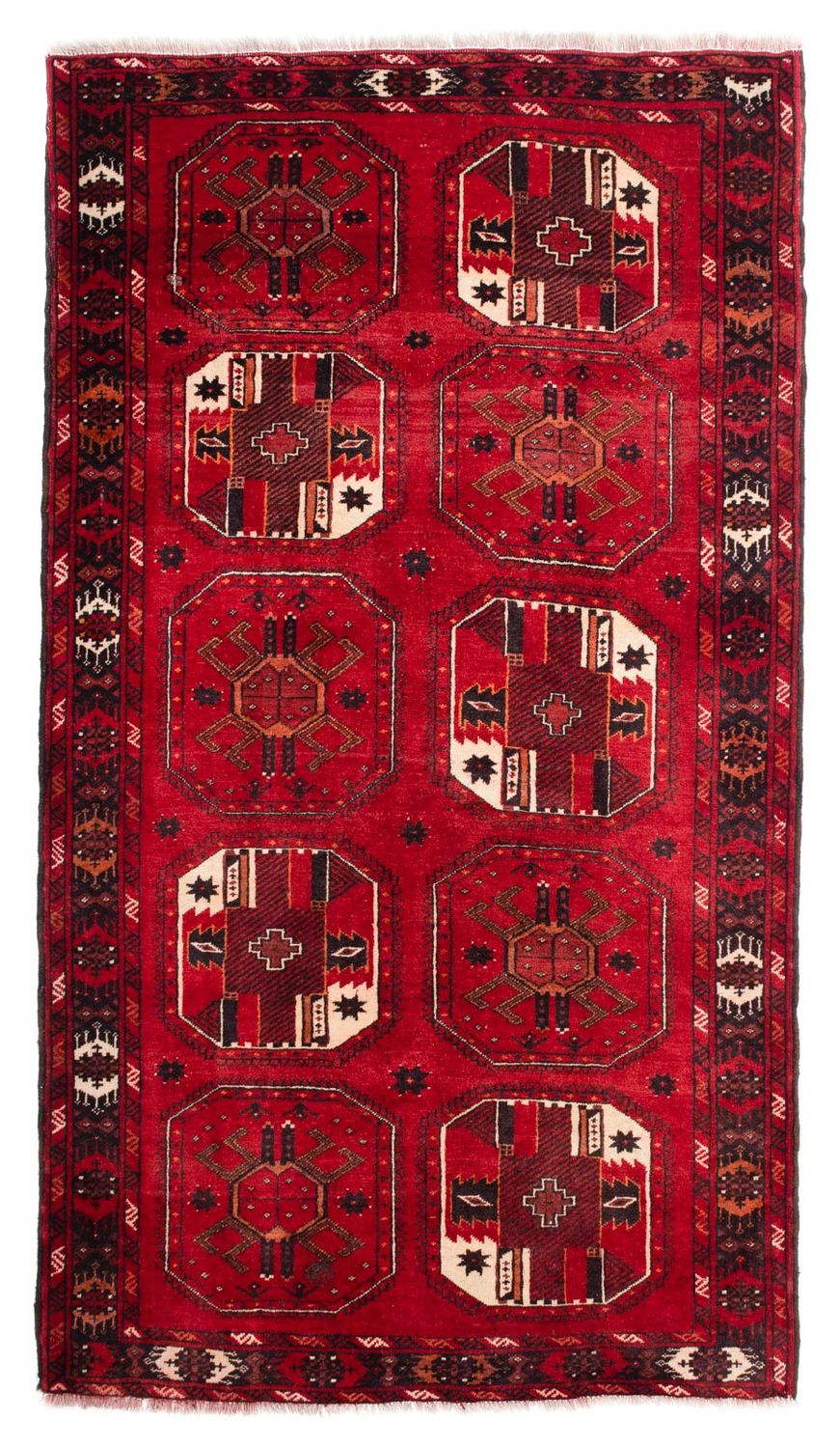 Baluch-tæppe - 190 x 106 cm - mørkerød