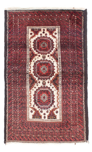 Baluch-tæppe - 144 x 92 cm - mørkerød