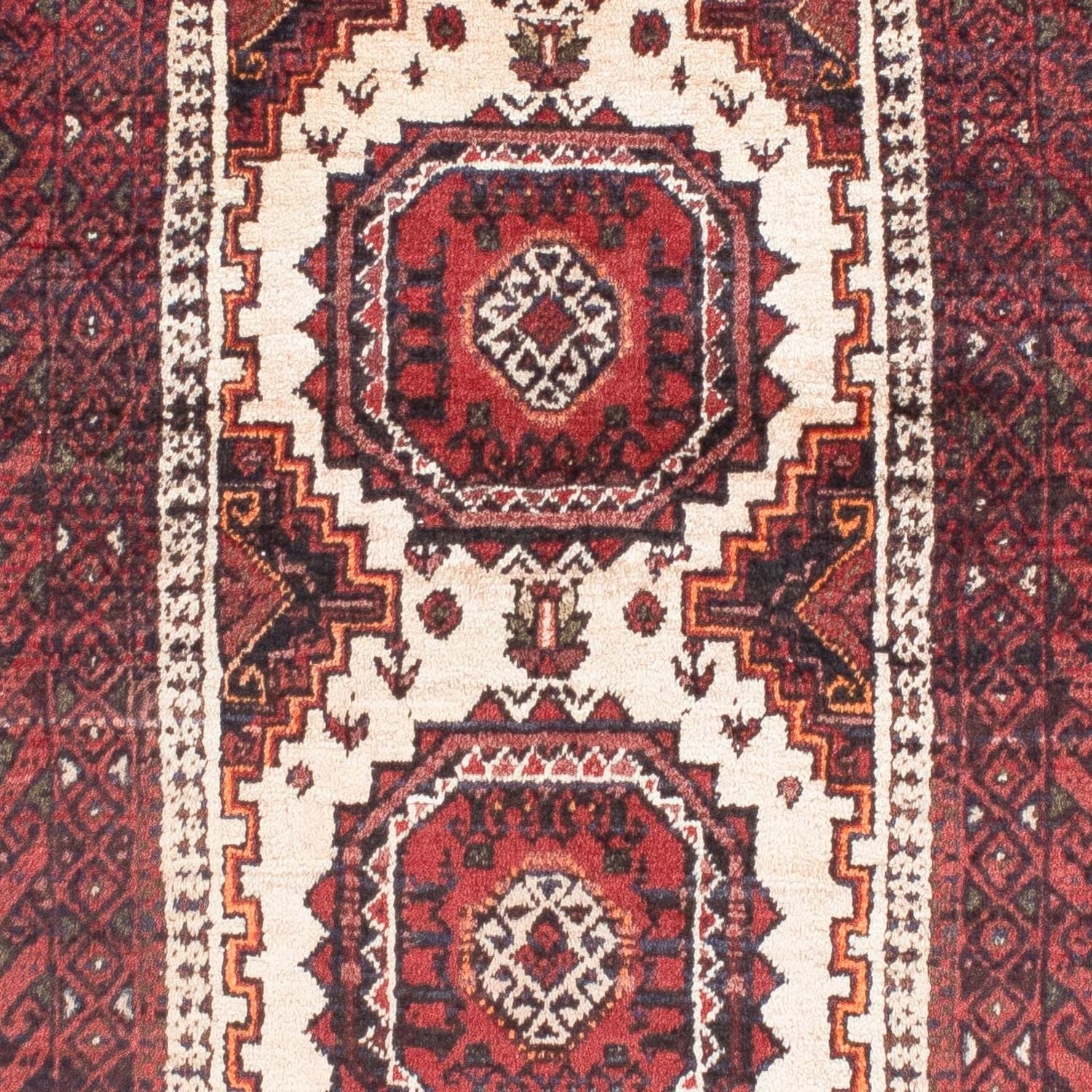 Baluch-tæppe - 144 x 92 cm - mørkerød