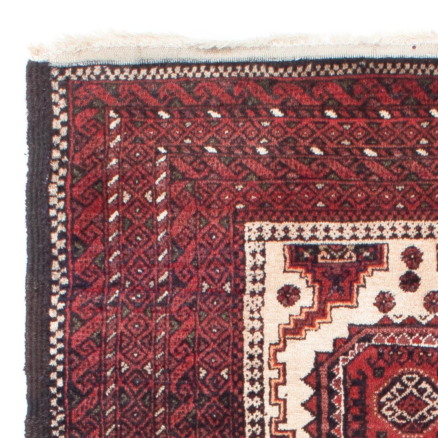 Baluch-tæppe - 144 x 92 cm - mørkerød