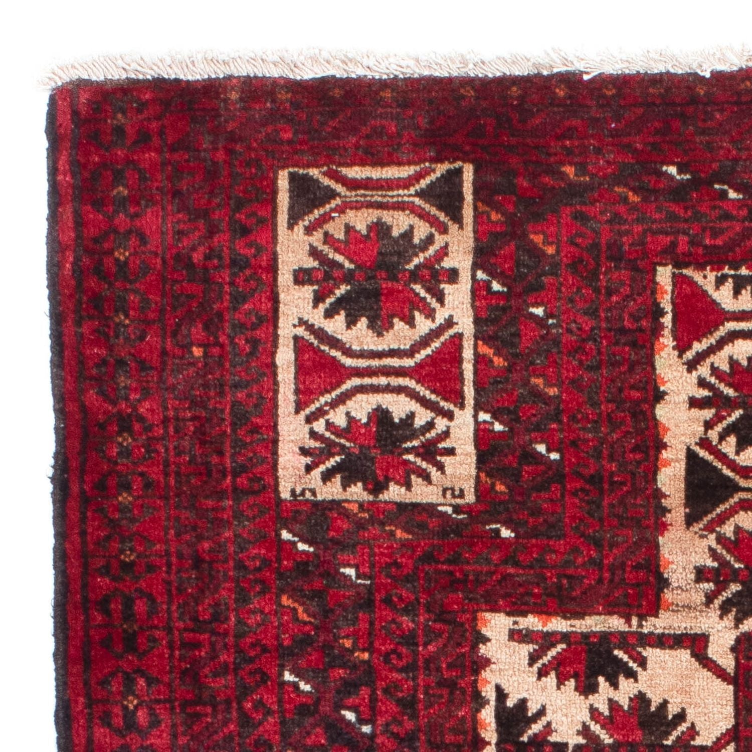 Baluch-tæppe - 136 x 91 cm - mørkerød