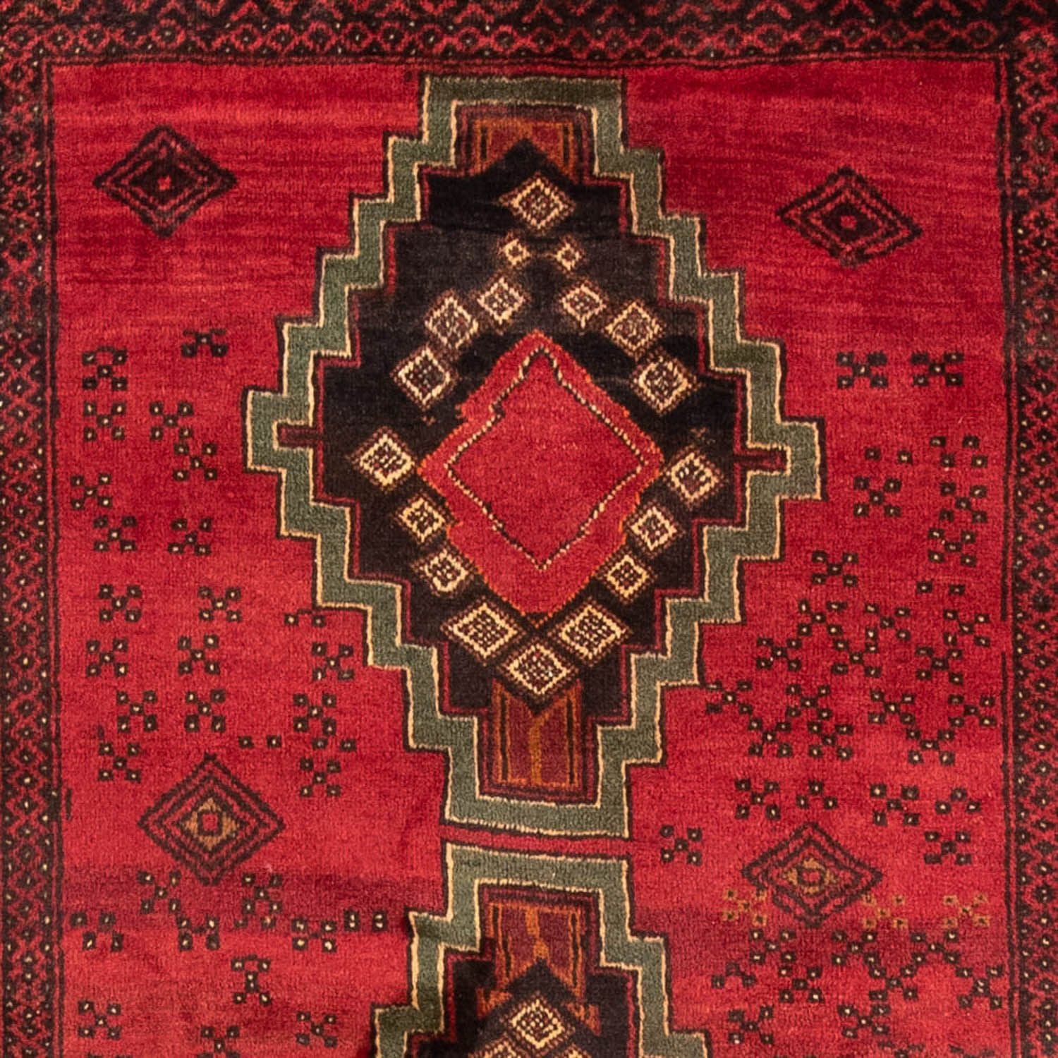 Løber Baluch-tæppe - 186 x 100 cm - mørkerød