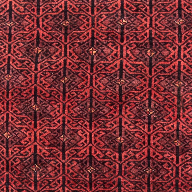 Løber Baluch-tæppe - 248 x 117 cm - mørkerød