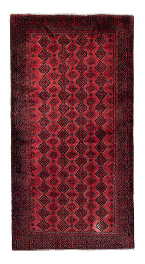 Løber Baluch-tæppe - 230 x 113 cm - mørkerød