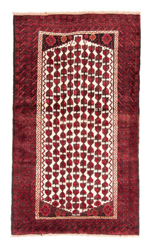 Løber Baluch-tæppe - 185 x 102 cm - mørkerød