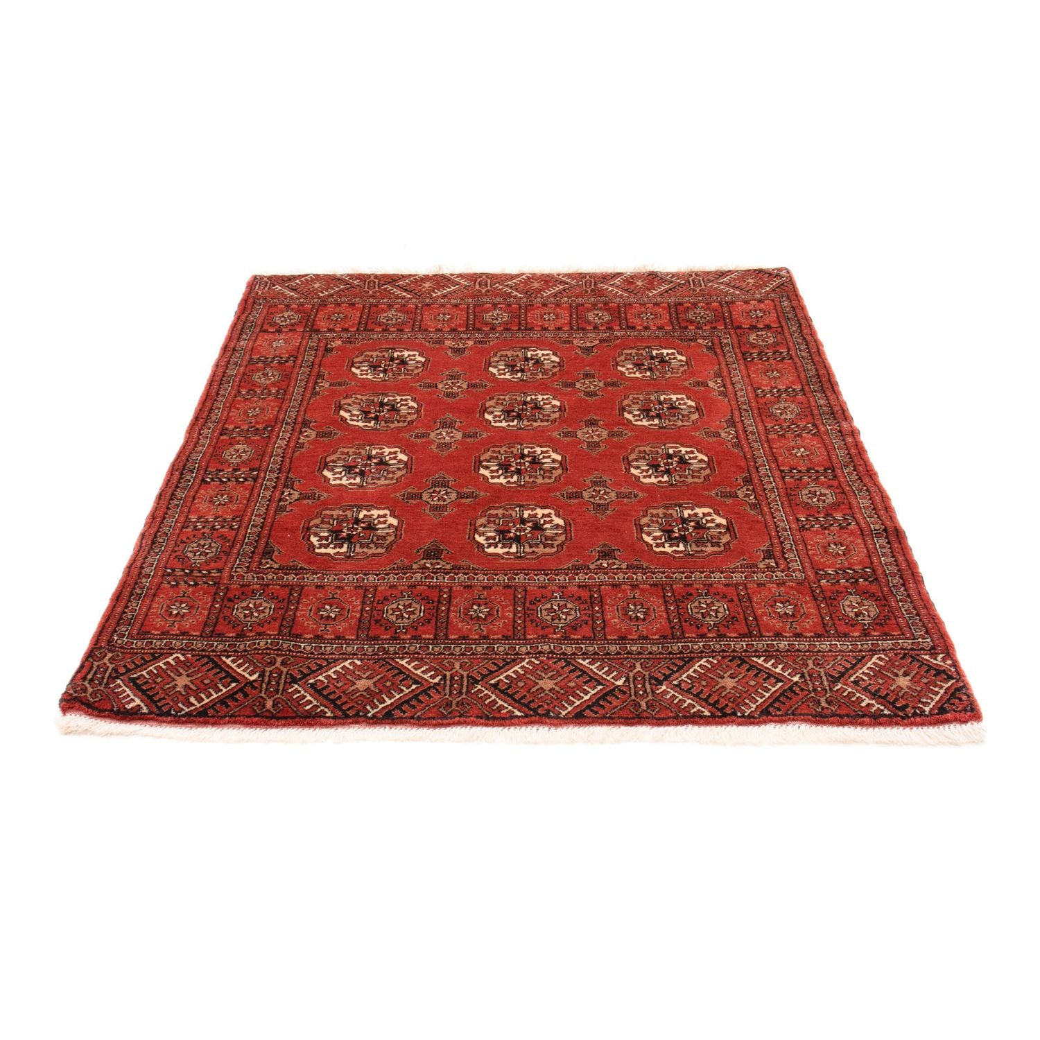 Baluch-tæppe - 143 x 121 cm - mørkerød
