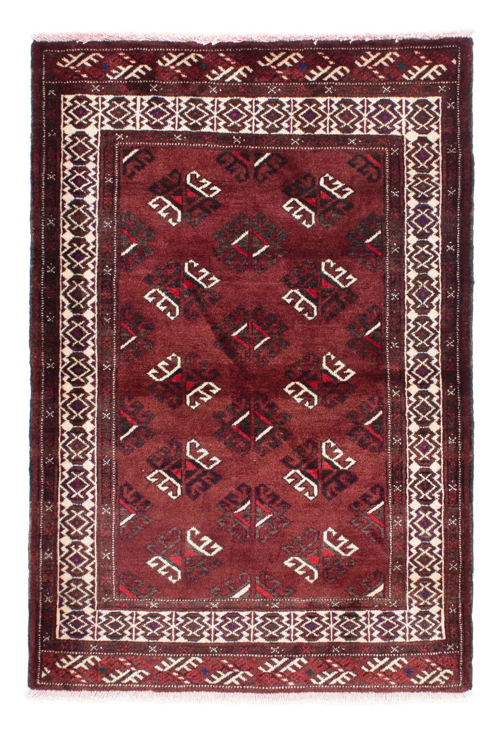 Baluch-tæppe - 145 x 102 cm - mørkerød