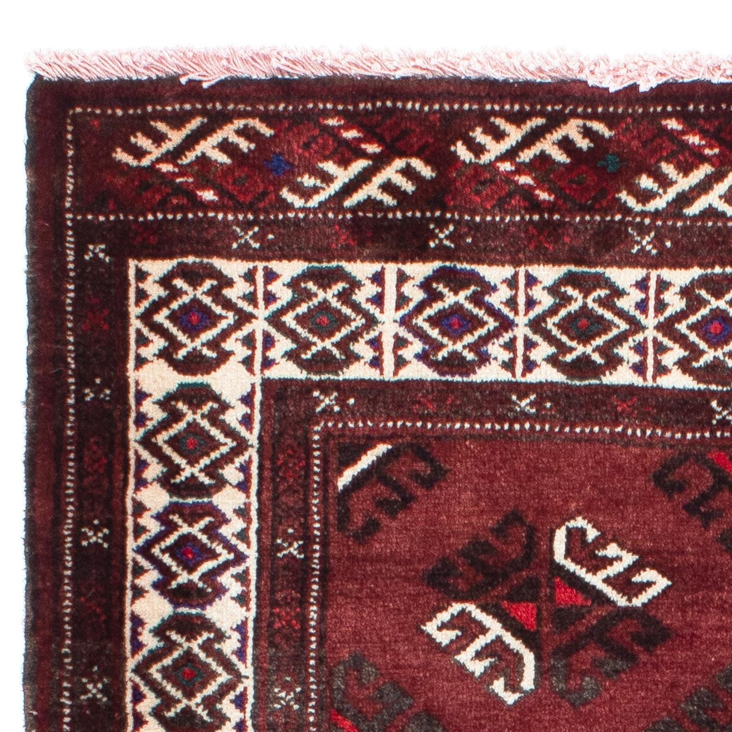 Baluch-tæppe - 145 x 102 cm - mørkerød