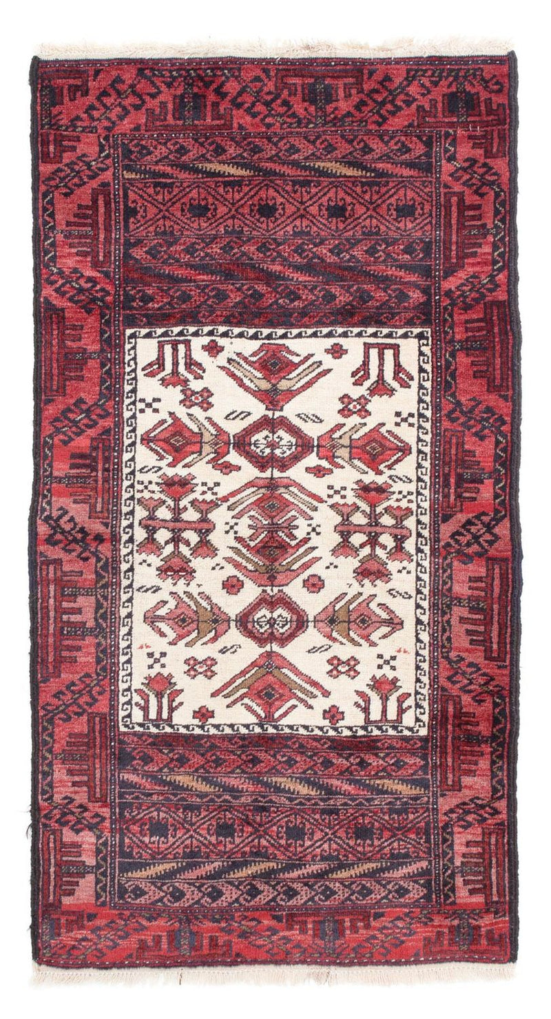 Baluch-tæppe - 146 x 77 cm - lysrød