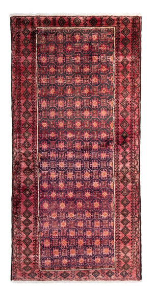 Løber Baluch-tæppe - 227 x 110 cm - lysrød