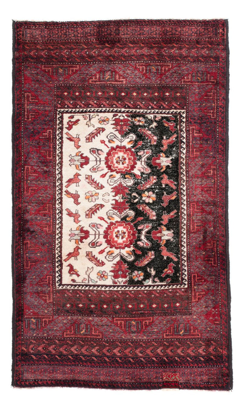 Baluch-tæppe - 155 x 92 cm - mørkerød