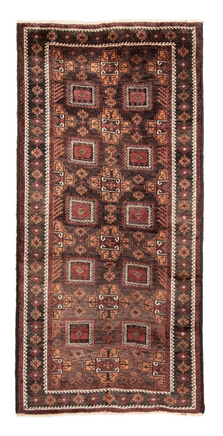 Løber Baluch-tæppe - 223 x 111 cm - lys mocca