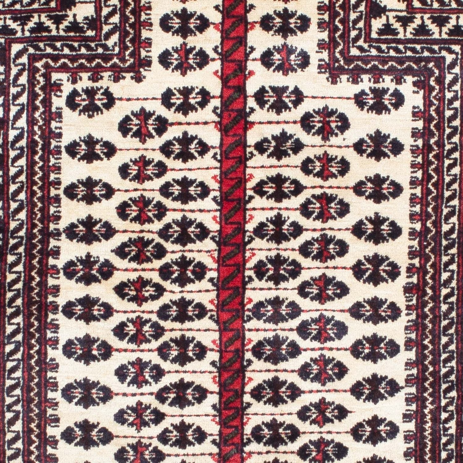 Baluch-tæppe - 121 x 99 cm - beige