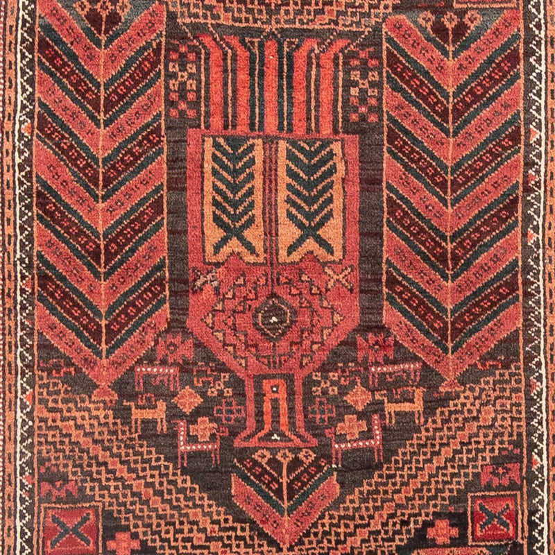 Løber Baluch-tæppe - 205 x 100 cm - lysrød