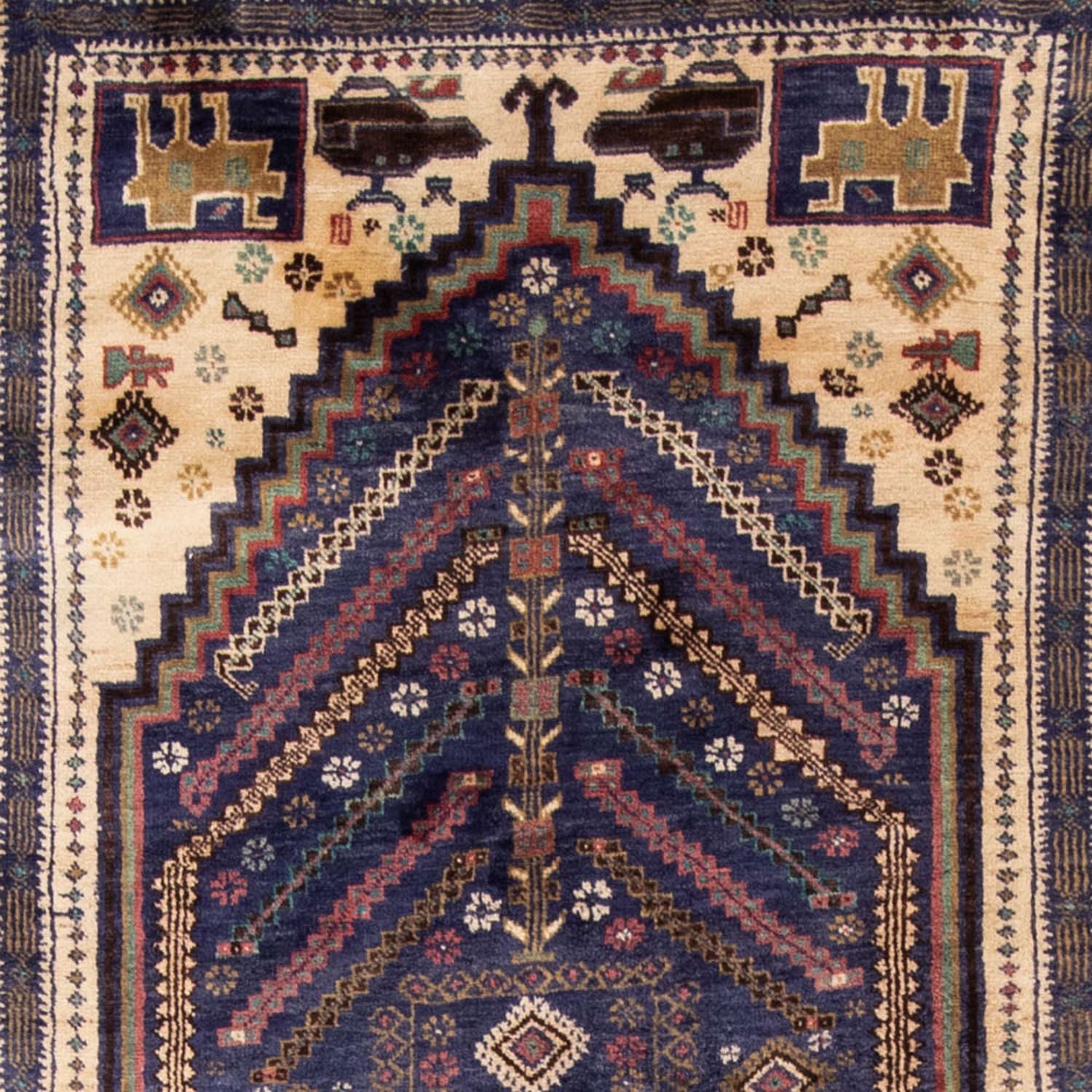 Løber Baluch-tæppe - 211 x 112 cm - mørkeblå