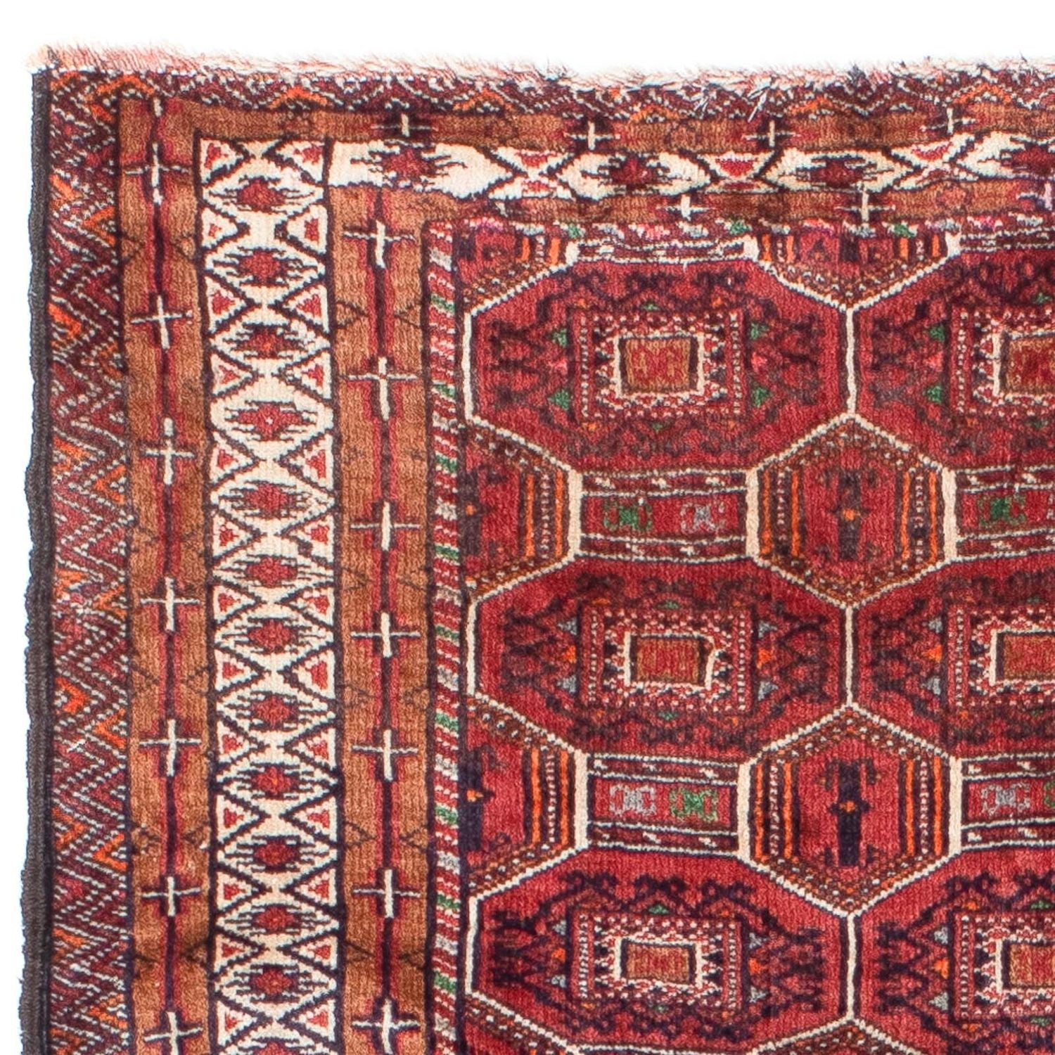 Baluch-tæppe - 134 x 94 cm - mørkerød