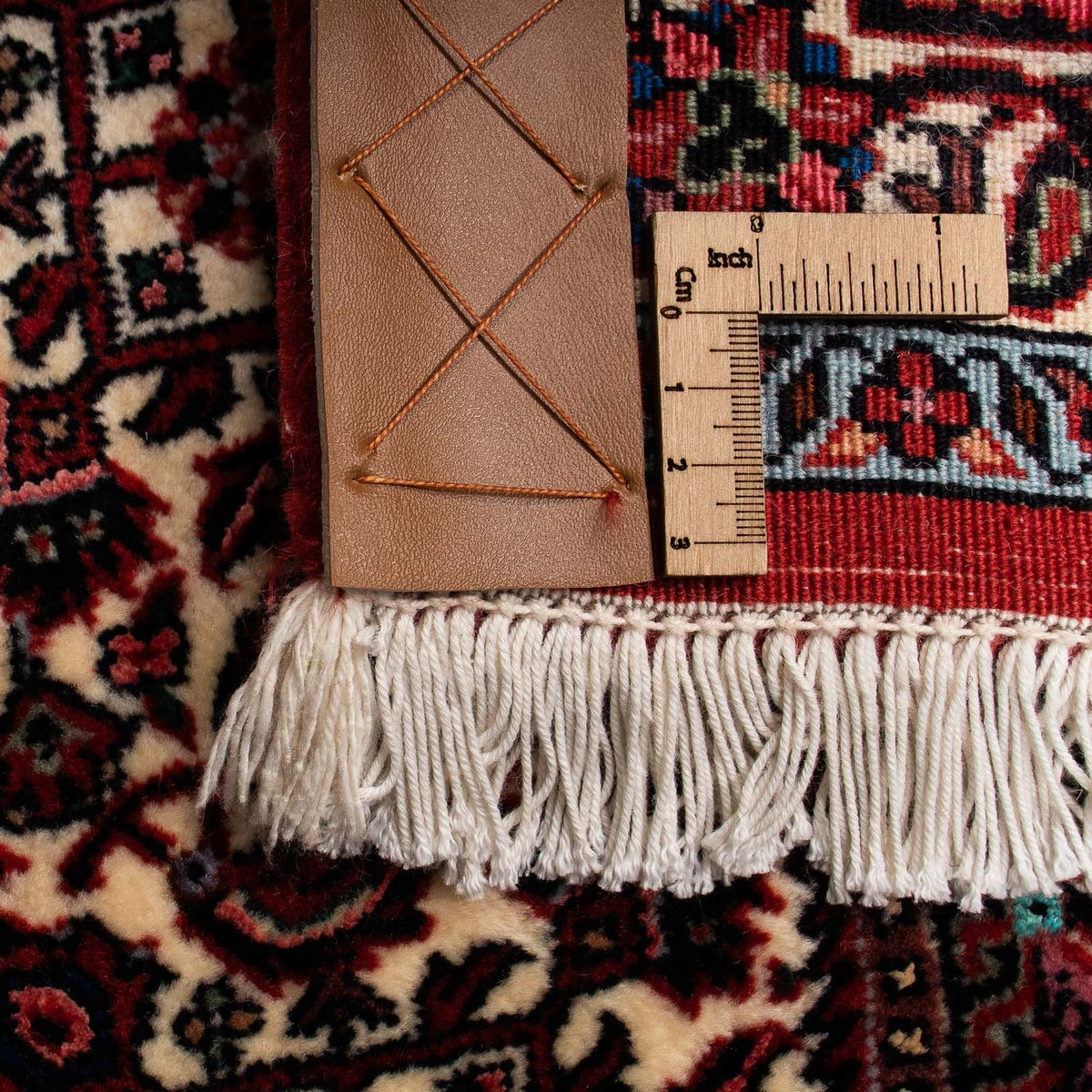 Persisk tæppe - Bijar - 258 x 202 cm - mørkerød