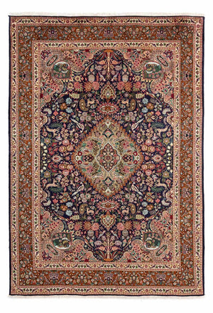 Persisk tæppe - Tabriz - Royal - 300 x 202 cm - mørkeblå