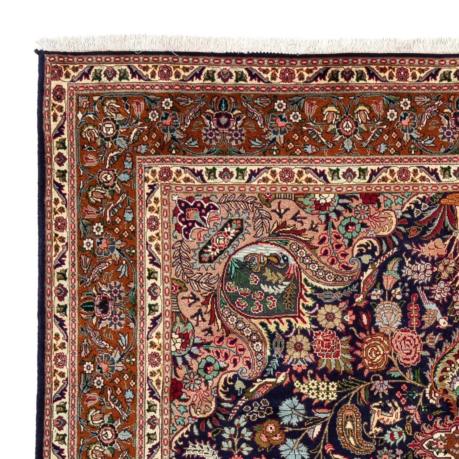 Persisk tæppe - Tabriz - Royal - 300 x 202 cm - mørkeblå
