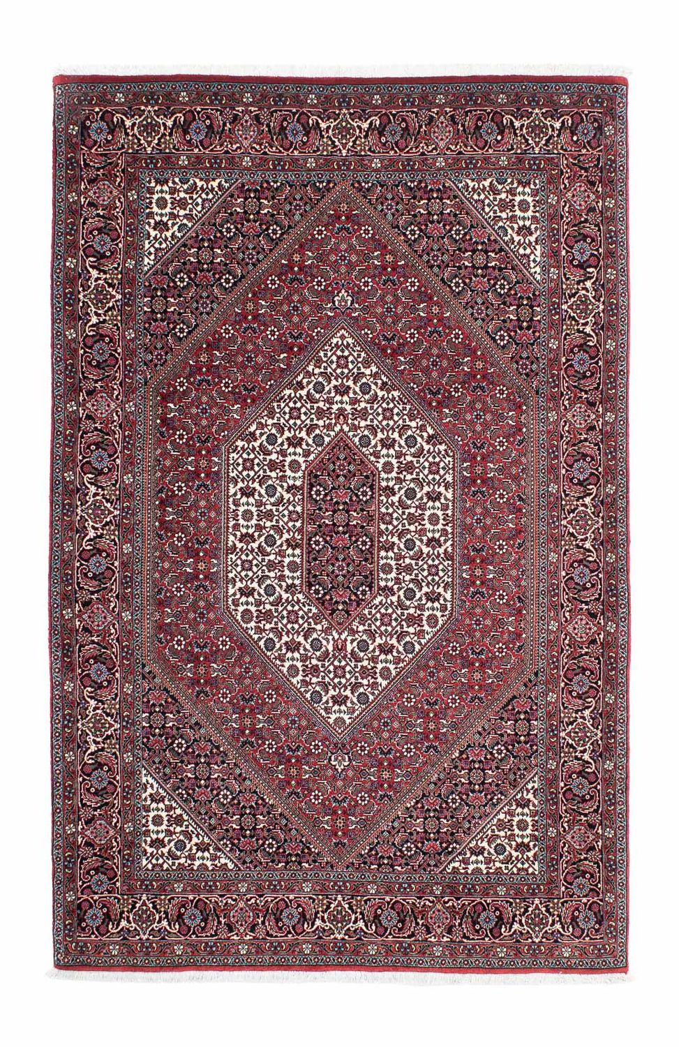 Persisk tæppe - Bijar - 200 x 130 cm - lysrød