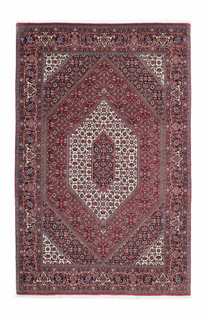 Persisk tæppe - Bijar - 200 x 130 cm - lysrød