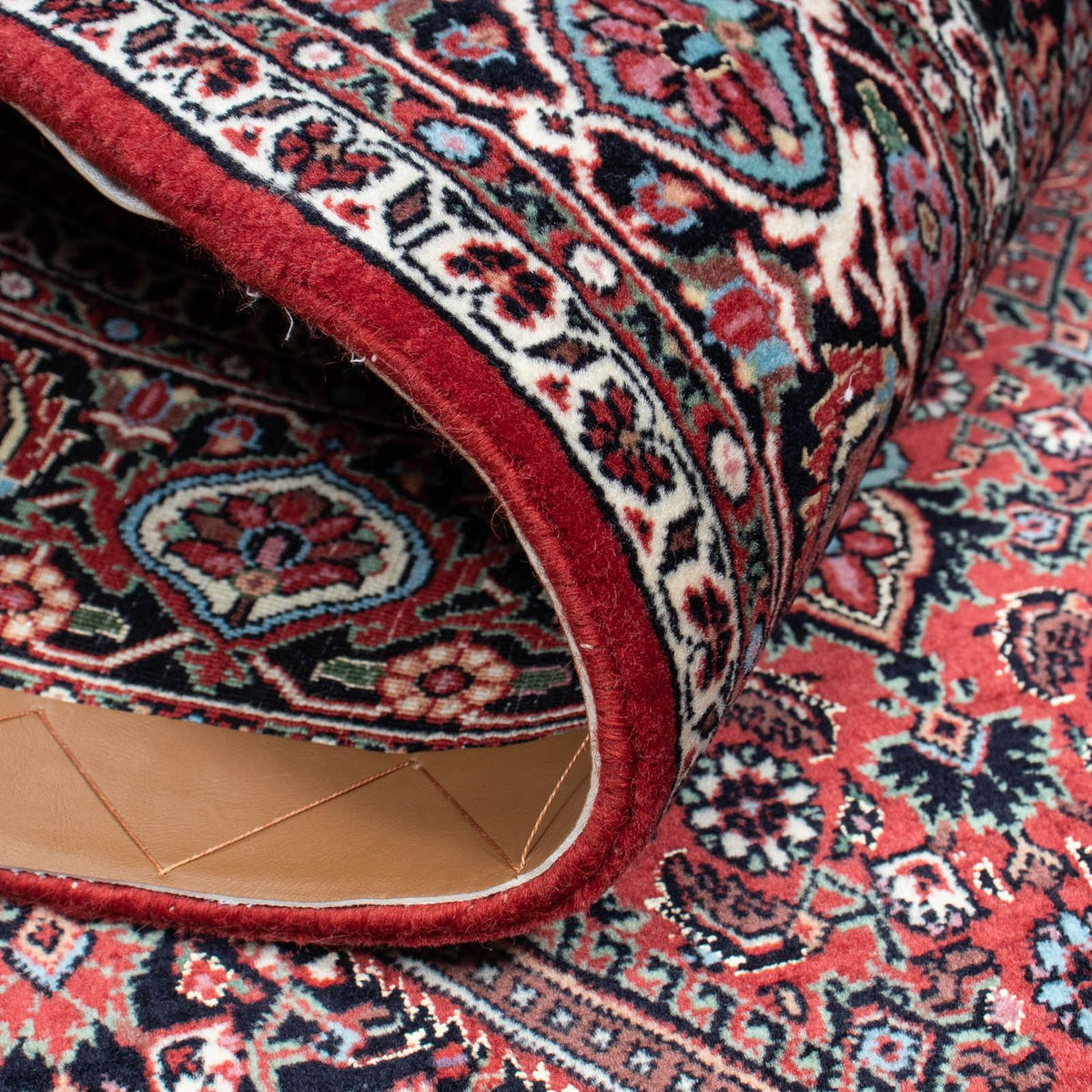 Persisk tæppe - Bijar - 200 x 130 cm - lysrød