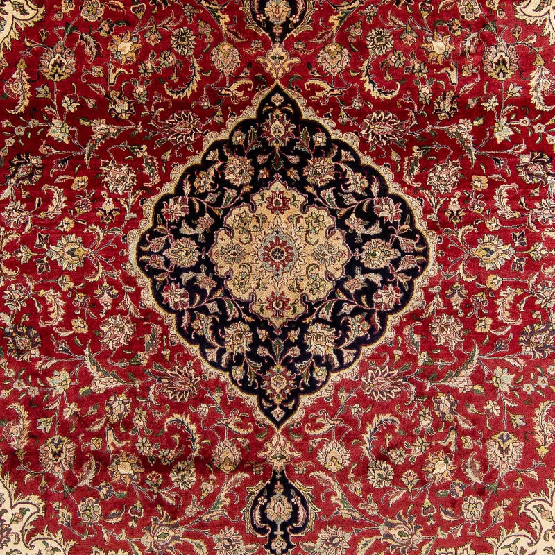 Persisk tæppe - Tabriz - 380 x 300 cm - mørkerød