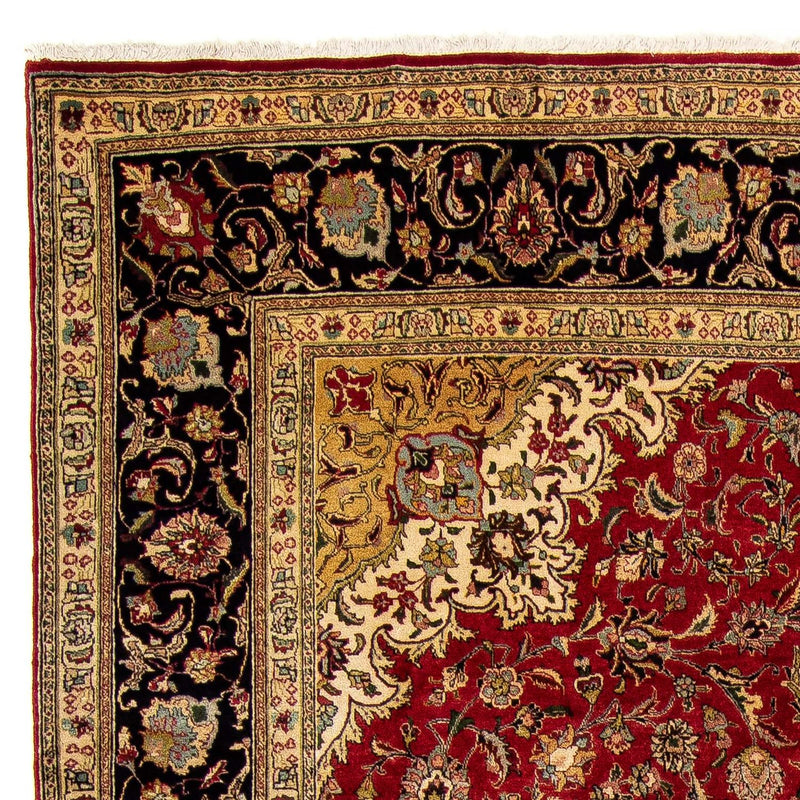 Persisk tæppe - Tabriz - 380 x 300 cm - mørkerød