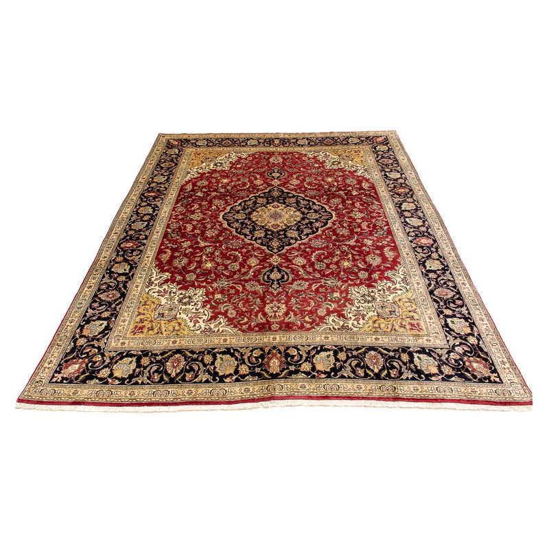 Persisk tæppe - Tabriz - 380 x 300 cm - mørkerød