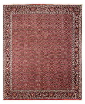 Persisk tæppe - Bijar - 300 x 252 cm - mørkerød