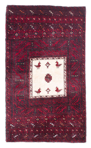 Baluch-tæppe - 148 x 92 cm - mørkerød