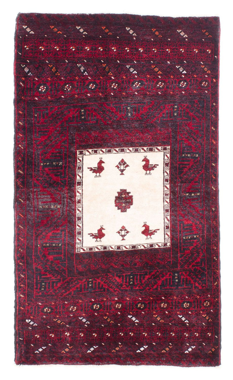 Baluch-tæppe - 148 x 92 cm - mørkerød