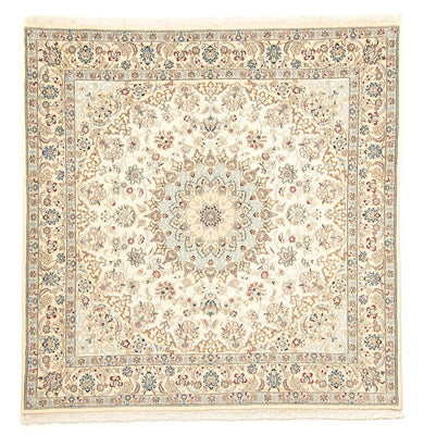 Persisk tæppe - Nain - Royal firkantet  - 203 x 202 cm - beige