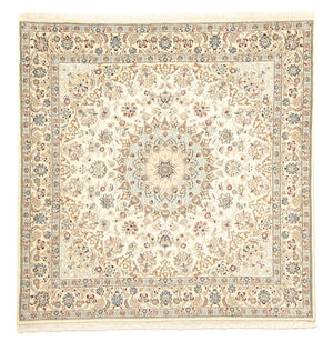 Persisk tæppe - Nain - Royal firkantet  - 203 x 202 cm - beige