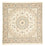 Persisk tæppe - Nain - Royal firkantet  - 203 x 202 cm - beige