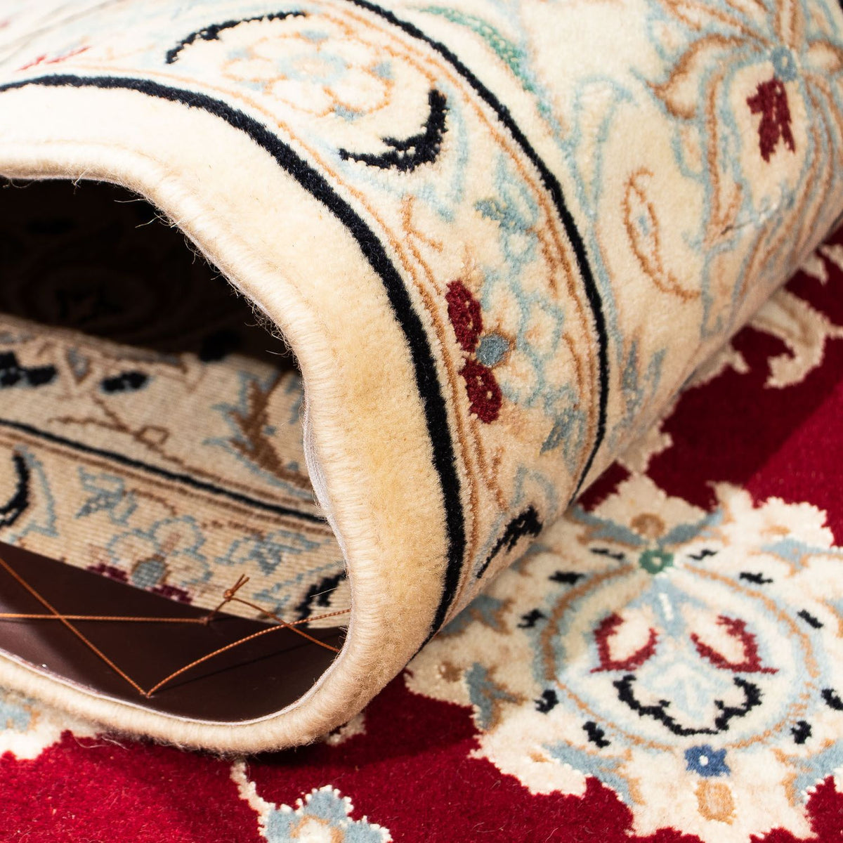 Persisk tæppe - Nain - Royal - 236 x 157 cm - mørkerød