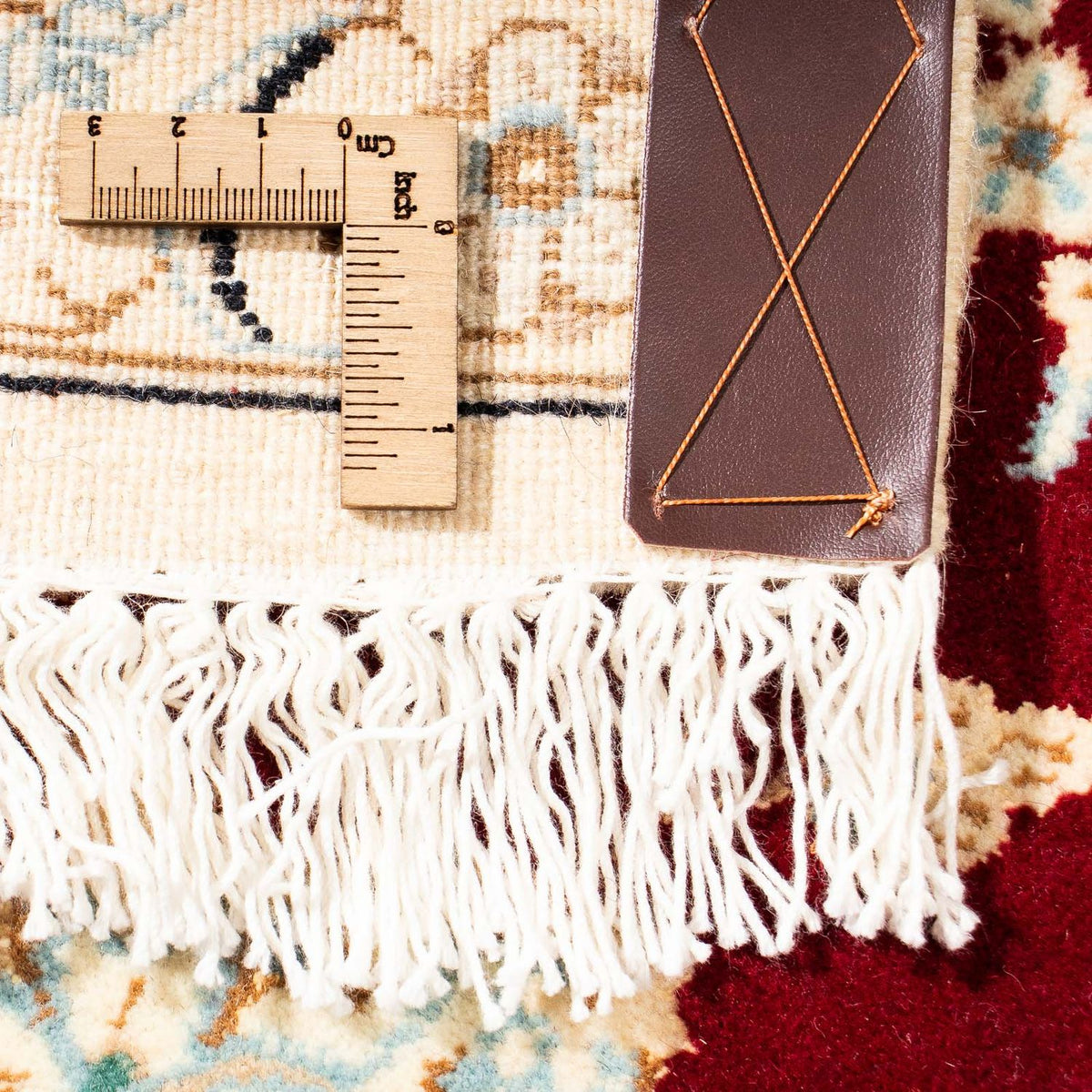 Persisk tæppe - Nain - Royal - 236 x 157 cm - mørkerød