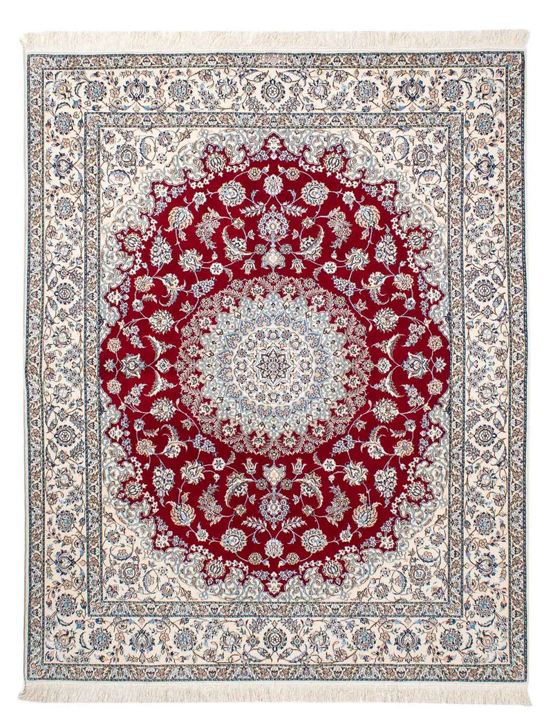 Persisk tæppe - Nain - Premium - 199 x 157 cm - mørkerød