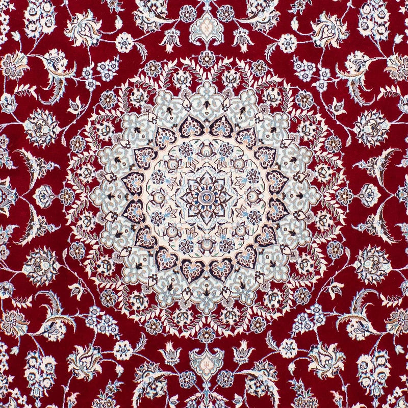 Persisk tæppe - Nain - Premium - 196 x 158 cm - mørkerød