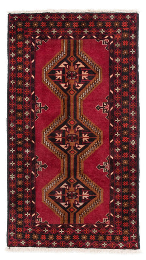 Baluch-tæppe - 163 x 85 cm - mørkerød